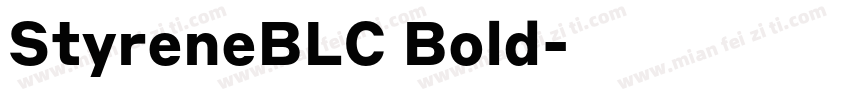 StyreneBLC Bold字体转换